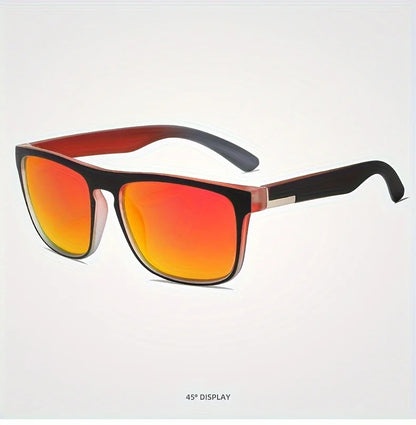 3Pcs Fantasy Gradient Mutipcolor Square Polarized Sunglasses AntiGlare UV400 Glasses Summer Party Driving Fishing Christmas Gift