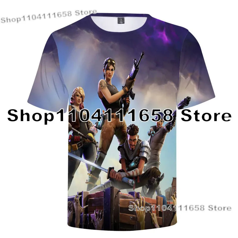 Banana Peely T-shirt Women's Tee Kids F-Fortnite T Shirt for 3D Printed Men's Battle Royale Game Summer Tops Birthday Gifts
