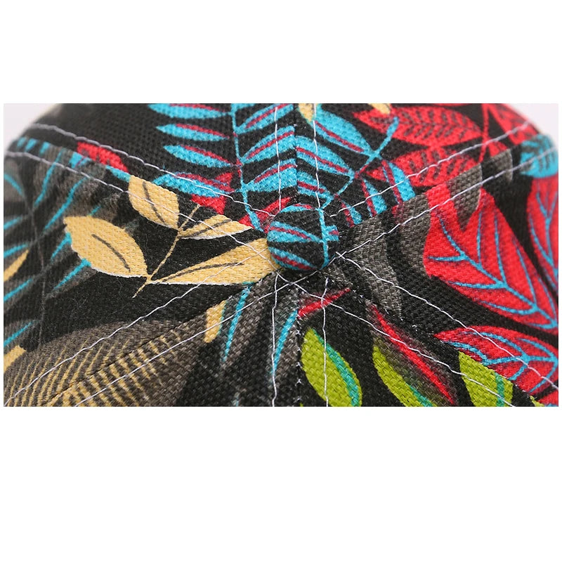 New Spring and Summer Unisex Fashion Korean Style Leaf Pattern Baseball Cap Peaked Caps
