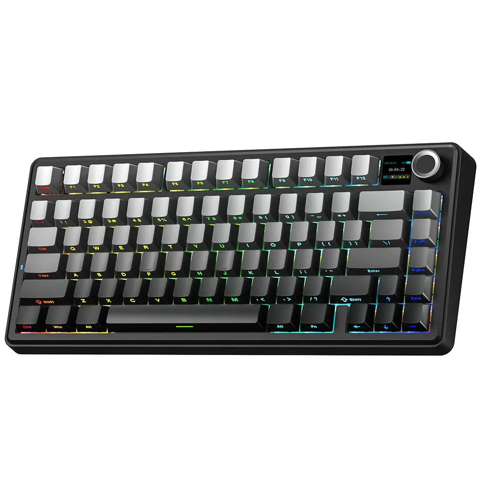AULA F75 MAX Gaming Mechanical Keyboard 75% Wired/Bluetooth/2.4G Hot-Swap RGB E-sports Keyboard with TFT Screen for PC/Mac  ﻿