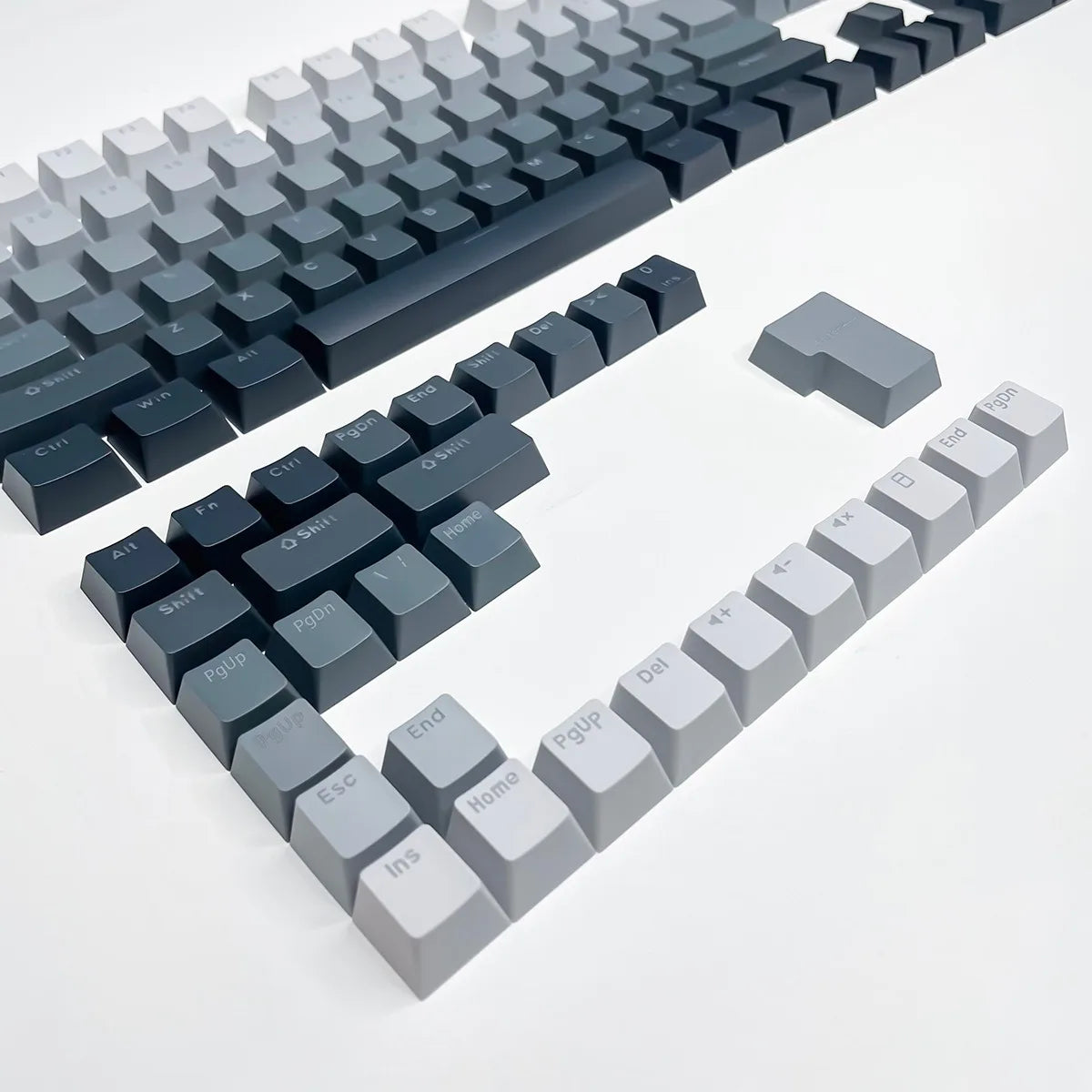 Gradient backlit RGB Gamer Keycaps For Mx Switch Mechanical Keyboard OEM Profile PBT Keycap White Blue ISO Layout Key caps DIY