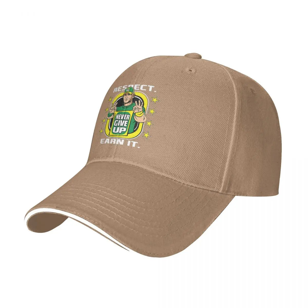 Yellow Wrestling Cena John White Custom Baseball Caps For Mens Unisex Male Beach Sunscreen Hat Snapback Cap