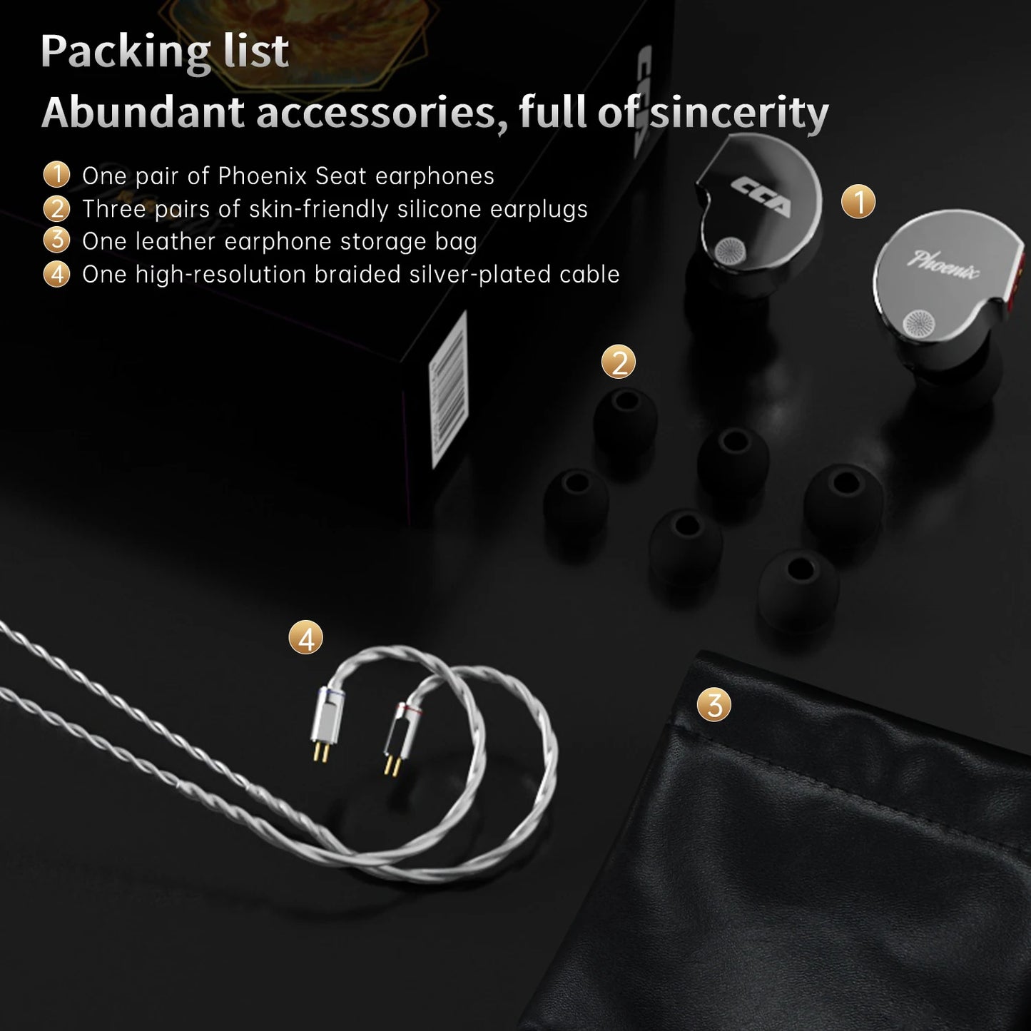 CCA Phoenix HiFi Wired Earphones Metal Alloy In-Ear Headphones with 10mm Dual Magnetic Dynamic Driver for Gaming & Music