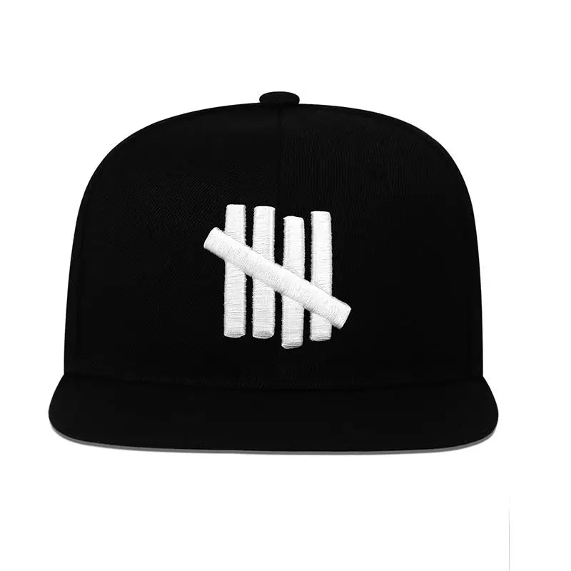 2025 New Five Bar Embroidered Simple Classic Flat Edge Hat Men's Street Hip Hop Hat Women's Outdoor Sunshade Hat Baseball Hat