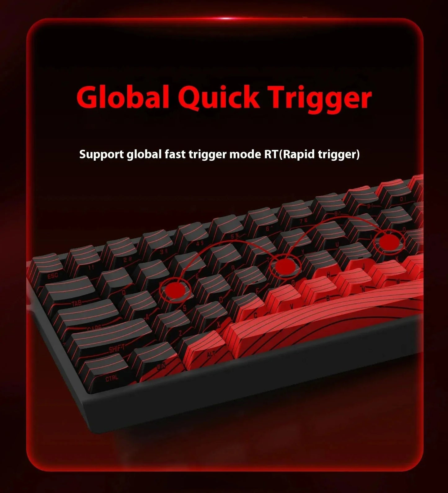 MADLIONS MAD 60/68HE Gaming Magnetic Switch Keyboard, Wired Mechanical Gaming Keyboard with 8K Polling Rate, Rapid Trigger, Hot Swappable RGB 61/68 Keys