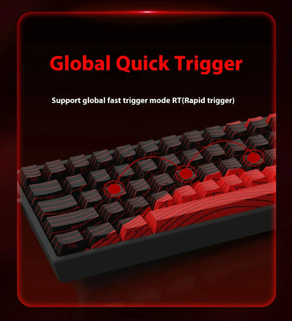 MADLIONS MAD 60/68HE Gaming Magnetic Switch Keyboard, Wired Mechanical Gaming Keyboard with 8K Polling Rate, Rapid Trigger, Hot Swappable RGB 61/68 Keys