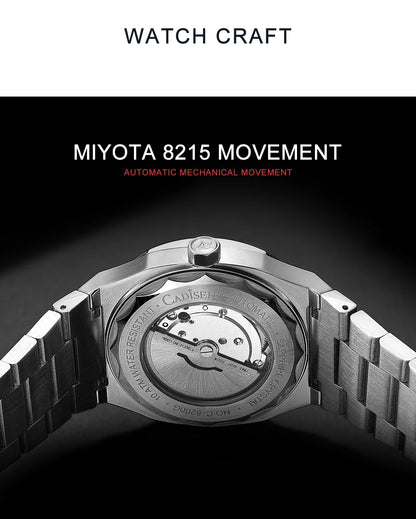 CADISEN Watch for Men Luxury Automatic Men Miyota 8215 Movement Sapphire Crystal 42mm Dial 100m Waterproof  Wristwatches C8200