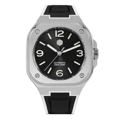 San Martin 40mm Classic Luxury Sport Watch Distinctive Square Case Stainless Steel Men Watch Automatic Mechanical 10 Bar SN0074