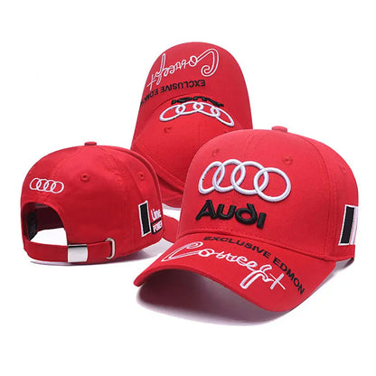 2025 New Audi Fashion Baseball Hat Embroidered Outdoor Mountaineering Hat Cotton Sunscreen Hat Duck Tongue Hat