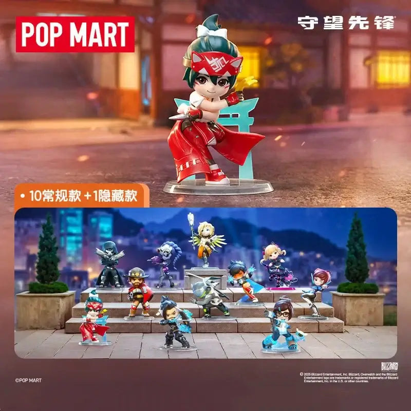 POP MART Seria Overwatch „Play of The Game” – Cutie surpriză originală cu conținut aleatoriu – Figurine drăguțe de anime, ornamente și figurine de acțiune