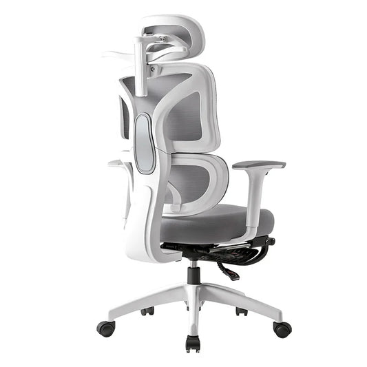 Ergonomic Gaming Chair Office Mesh Chair with 3D Lumbar Support, Adjustable Swivel Desk Chair, E-Sports Racing Chair with Footrest
