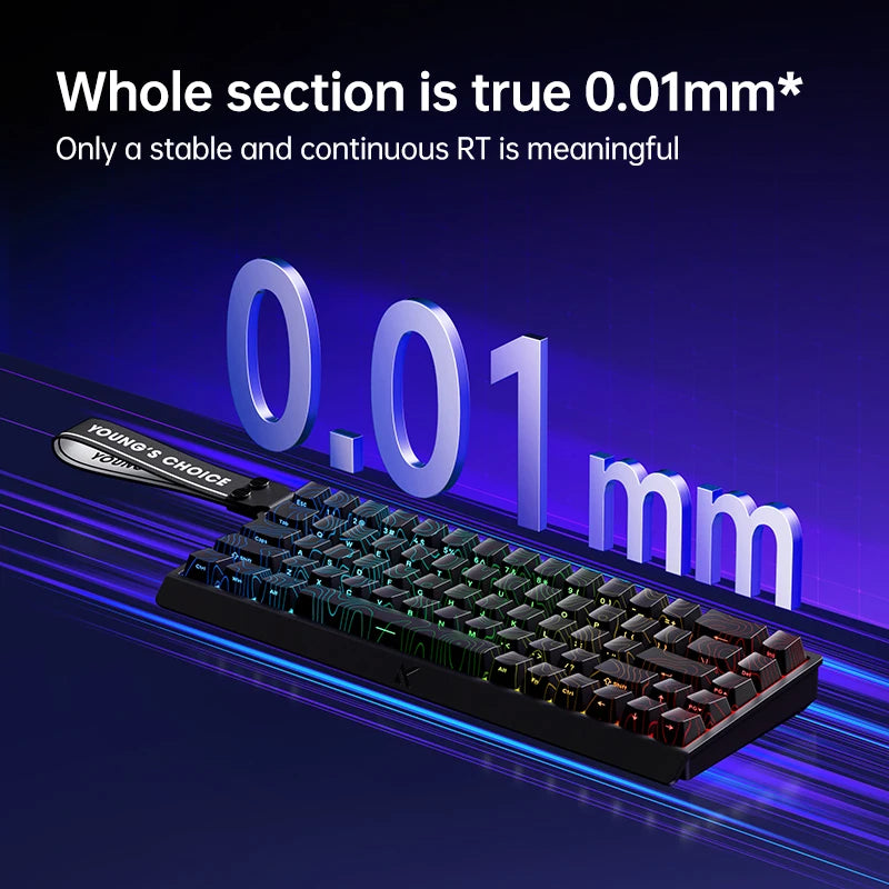 MCHOSE Ace 60 Pro 68 Magnetic Axis Mechanical Keyboard Customized Esports 0.01ms Latency RT 0.01mm 128K Gaming Keyboard Original