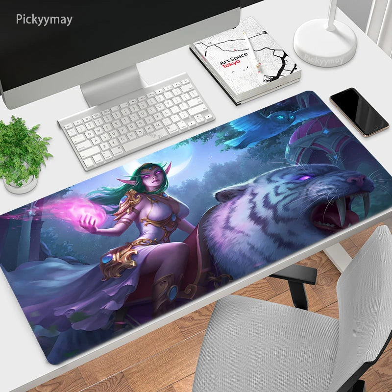 World Of Warcraft Mouse Pad Computer Laptop Mouse Mat Large Mousepad Keyboards Table Carpet  Gaming Desk Play Mats Locking Edge
