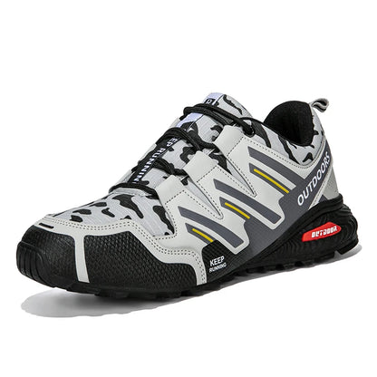 2025 New Men Hiking Shoes Outdoor Waterproof Sports Shoes Comfortable Leather Hiking Training Boots Large Size Tactical Shoe Men