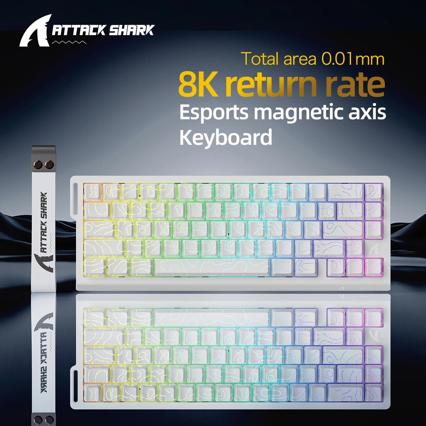 Teclado gaming magnético ATTACK SHARK X68HE X68PRO HE e FREEWOLF F68 com fios F68Pro sem fios para gaming profissional 0.01mm Rapid Trigg