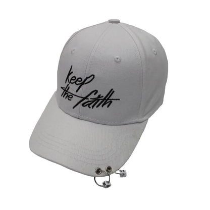 Women Men Hip Hop Kpop Snapback Baseball Cap Solid Color With Ring Sport Dancing Travel Lover Dad Hat Caps Streetwear Adjustable