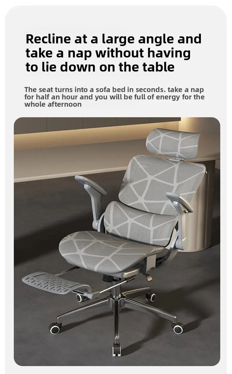 Air Titan kontors- och gamingstol i full mesh med ergonomiskt trezonsstöd för ländryggen för skrivbord och studier samt välventilerad design