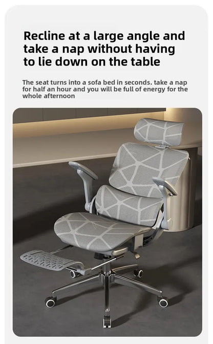 Air Titan kontors- och gamingstol i full mesh med ergonomiskt trezonsstöd för ländryggen för skrivbord och studier samt välventilerad design