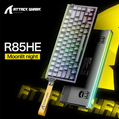 ATTACK SHARK R85 HE 8000Hz RGB Rapid Trigger Keyboard, 0.005mm RT Accuracy Wired Gaming Keyboard, Hall Effect Magnetic Switch