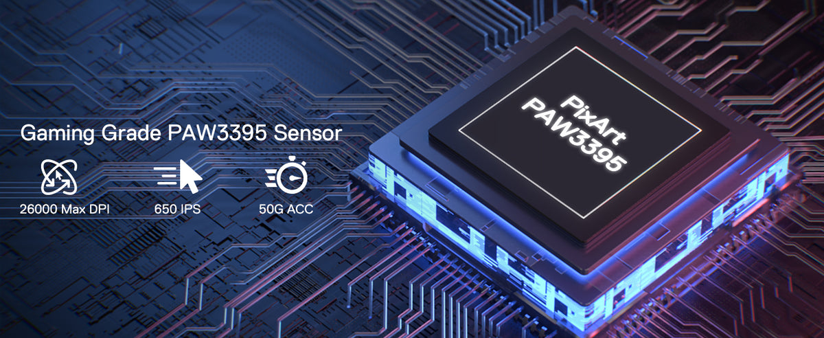 Rato Gaming Sem Fios Redragon M991 26000 DPI 3 Modos para Jogadores, 9 Botões Macro, Iluminação RGB, Preto