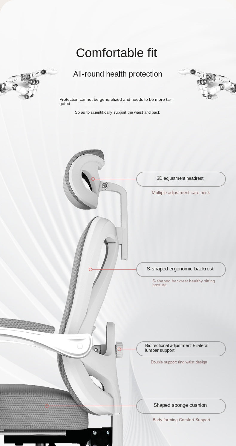 UVR Gaming Computer Chair Mesh Breathable Staff Chair Ergonomic Design Armrest Chair Sitting Comfor THome Office Chair Furniture