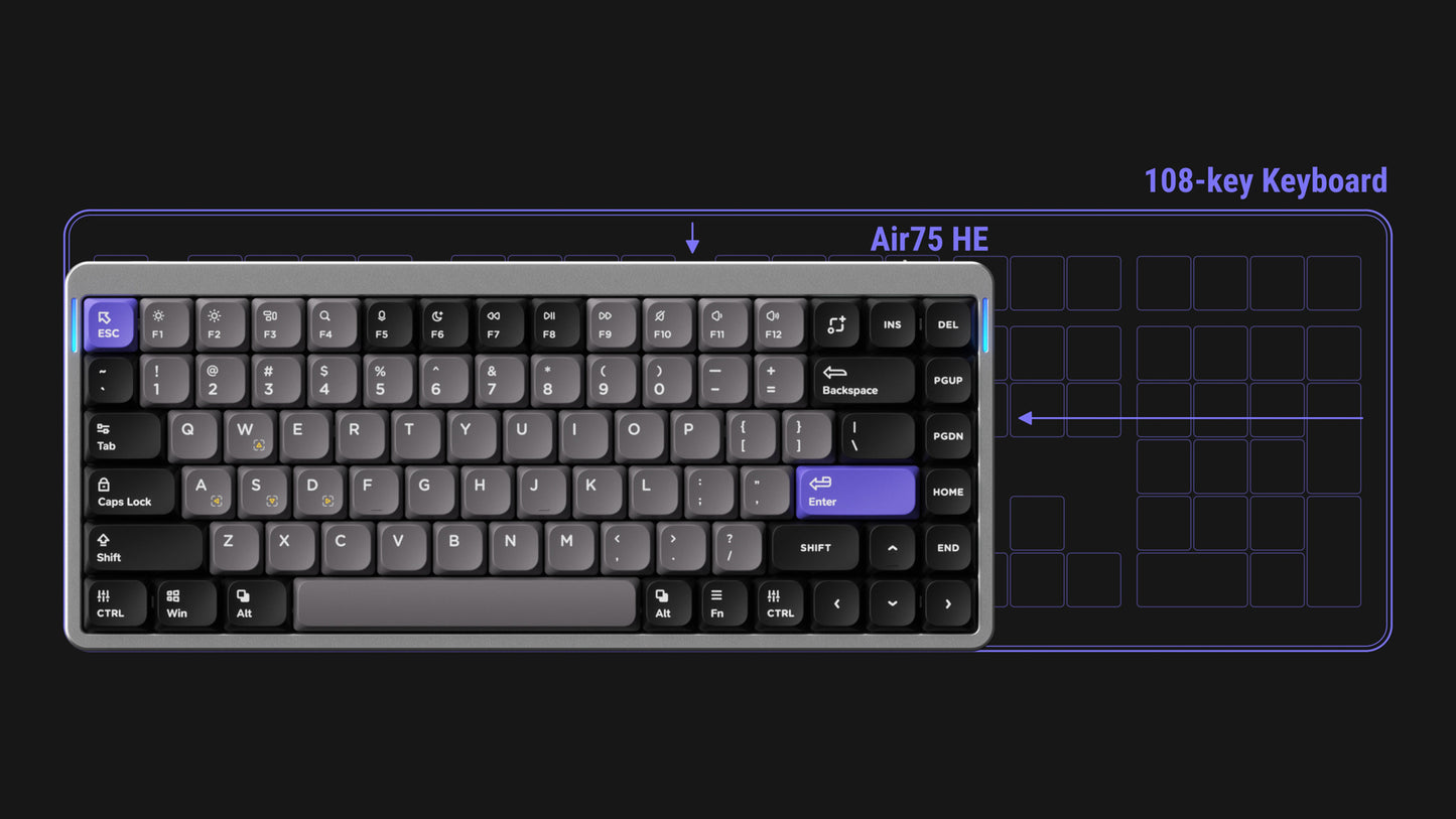 NuPhy® NuPhy Air75 HE Magnetic Switch Gaming Keyboard