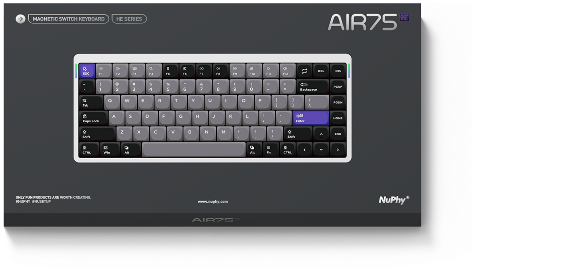 NuPhy® NuPhy Air75 HE Magnetic Switch Gaming Keyboard